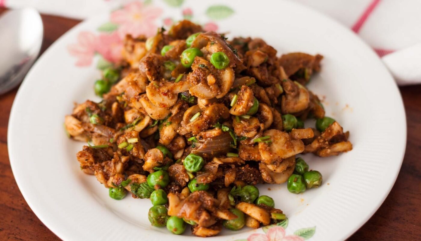 Chettinad mushroom pepper fry