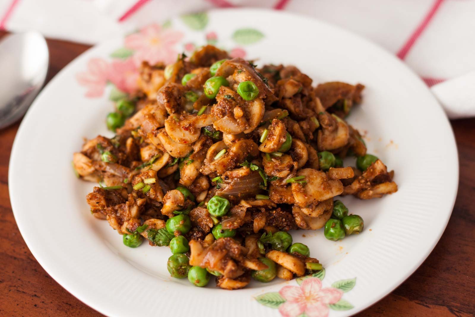 Chettinad mushroom pepper fry