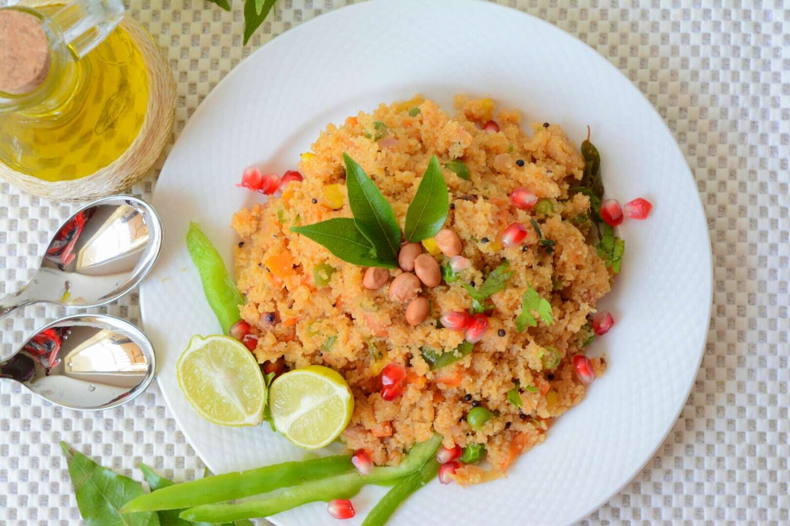 traditional rava vegetable upma